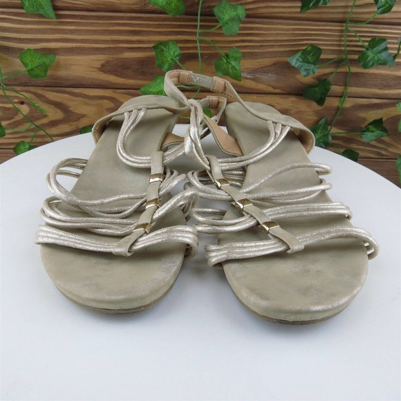 Pesaro Size 10 M Women Sandal Gladiator Taupe Synthetic Mildred - Picture 3 of 10